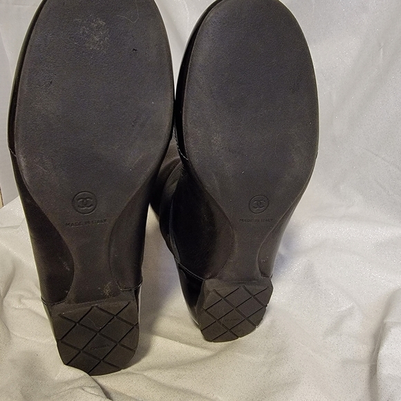 CHANEL Black Lambskin Riding Style Boots 36 - Picture 7 of 10